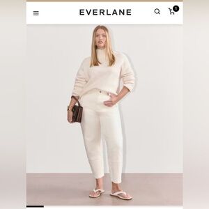 NWOT Everlane Barrel Pants, white, size 6